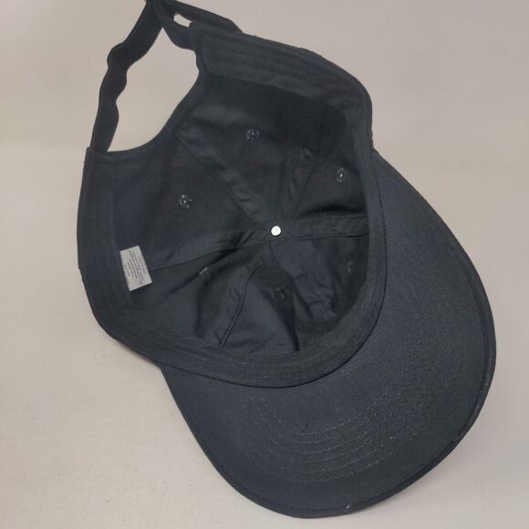 Unbranded Slideback Hat Black One Size Adjustable Vented Holes 6 Panel Blank - Picture 6 of 7